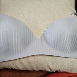 Victoria's Secret White Striped Bra